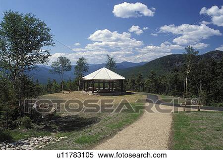Stock Photography -  NH, New Hampshire, Merrimack River Valley, White Mountain National Forest, Overlook at Kancamagus Pass on Scenic Kancamagus Highway in the White Mountain Nat'l Forest.. Fotosearch