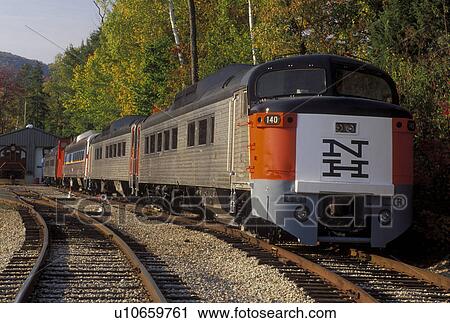 NH, train, Lincoln, New Hampshire, White Mountain National Forest, Hobo Scenic Railroad train in Lincoln in the White Mountain Nat'l Forest. View Large Photo Image Stock Image - NH, train, Lincoln, New Hampshire, White Mountain National Forest, Hobo Scenic Railroad train in Lincoln in the White Mountain Nat'l Forest.. Fotosearch