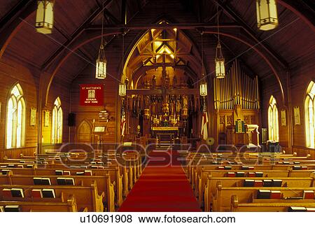 Noravia, NY, New York, Bavarian Carved Interior of St. Matthews Episcopal Church. View Large Photo Image Stock Photo - Noravia, NY, New York, Bavarian Carved Interior of St. Matthews Episcopal Church.. Fotosearch