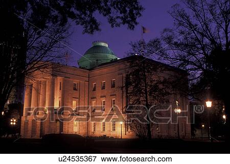 North Carolina, State Capitol, Raleigh, NC, State House, The North Carolina State Capitol Building in the evening in Raleigh. View Large Photo Image Stock Photo -  North Carolina, State Capitol, Raleigh, NC, State House, The North Carolina State Capitol Building in the evening in Raleigh.. Fotosearch