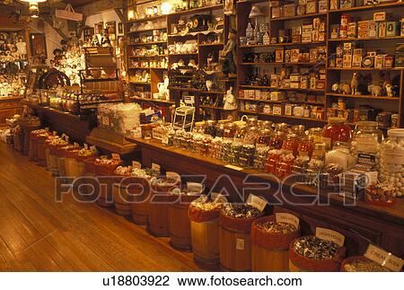 OH, Ohio, Archbold, Interior of Lauber General Store at the Historic Sauder Farm and Craft Village. View Large Photo Image Stock Image - OH, Ohio, Archbold, Interior of Lauber General Store at the Historic Sauder Farm and Craft Village.. Fotosearch