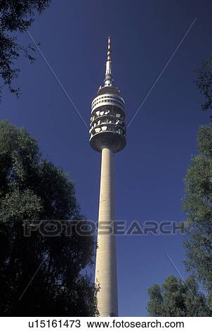 Olympiaturm, Germany, Munich, Bavaria, Munchen, Europe, Olympic Tower at Olympia Park View Large Photo Image Stock Image - Olympiaturm, Germany, Munich, Bavaria, Munchen, Europe, Olympic Tower at Olympia Park. Fotosearch
