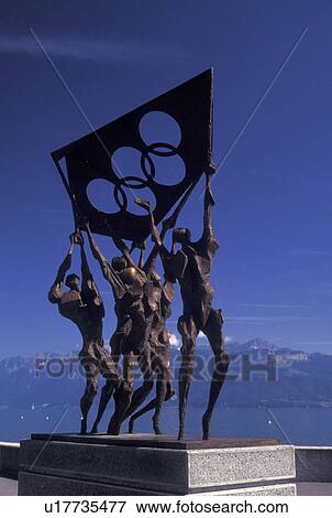 olympics, Lausanne, Switzerland, Ouchy, Vaud, Lac Leman, Statue at Le Parc Olympique along Lake Geneva in Lausanne near the Olympic museum. View Large Photo Image Stock Photo - olympics, Lausanne, Switzerland, Ouchy, Vaud, Lac Leman, Statue at Le Parc Olympique along Lake Geneva in Lausanne near the Olympic museum.. Fotosearch