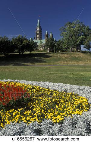 Ottawa, Canada, Ontario, Scenic view of Parliament Hill from a city park in downtown Ottawa. View Large Photo Image Stock Photo - Ottawa, Canada, Ontario, Scenic view of Parliament Hill from a city park in downtown Ottawa.. Fotosearch