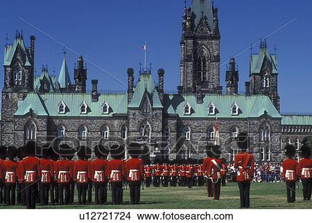 Ottawa, Ontario, Canada, Changing of the Guard on the lawn of Parliament Hill in the capital city of Ottawa. View Large Photo Image Picture - Ottawa, Ontario, Canada, Changing of the Guard on the lawn of Parliament Hill in the capital city of Ottawa.. Fotosearch