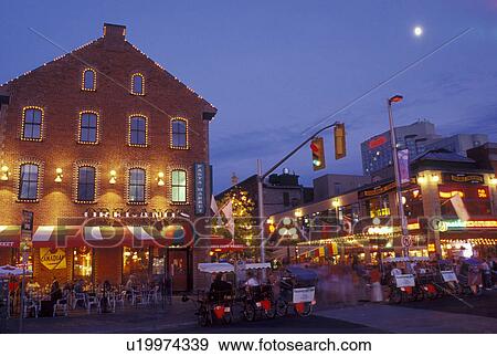 Ottawa, Ontario, Canada, Outdoor cafTs and restaurants along the street at Byward Market in the evening in Ottawa. View Large Photo Image Stock Photo - Ottawa, Ontario, Canada, Outdoor cafTs and restaurants along the street at Byward Market in the evening in Ottawa.. Fotosearch