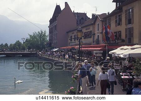 outdoor cafT, Annecy, France, Haute-Savoie, Rhone-Alpes, Europe, Outdoor cafes along the Thiou canal in the old town of Annecy. View Large Photo Image Stock Photography - outdoor cafT, Annecy, France, Haute-Savoie, Rhone-Alpes, Europe, Outdoor cafes along the Thiou canal in the old town of Annecy. . Fotosearch