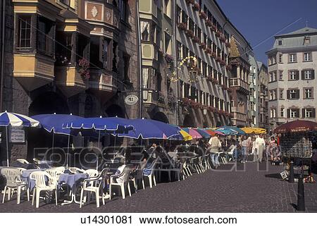 outdoor cafT, Austria, Innsbruck, Tirol, Outdoor cafes along a cobbled pedestrian street in the city of Innsbruck. View Large Photo Image Stock Image - outdoor cafT, Austria, Innsbruck, Tirol, Outdoor cafes along a cobbled pedestrian street in the city of Innsbruck.. Fotosearch