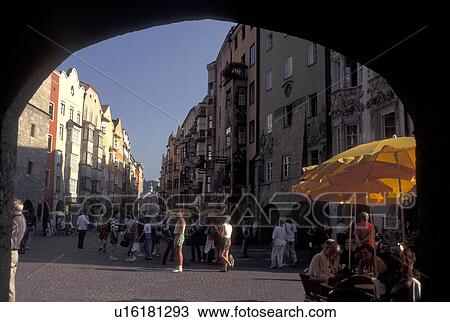 outdoor cafT, Austria, Innsbruck, Tirol, Outdoor cafes and shops along a cobbled pedestrian street in the city of Innsbruck. View Large Photo Image Stock Image - outdoor cafT, Austria, Innsbruck, Tirol, Outdoor cafes and shops along a cobbled pedestrian street in the city of Innsbruck.. Fotosearch