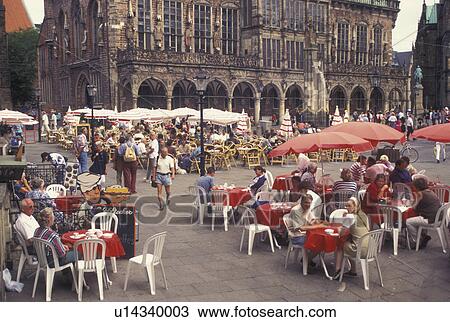 outdoor cafT, Bremen, Germany, Europe, Outdoor cafTs Am Markt in downtown Bremen. View Large Photo Image Stock Image - outdoor cafT, Bremen, Germany, Europe, Outdoor cafTs Am Markt in downtown Bremen.. Fotosearch