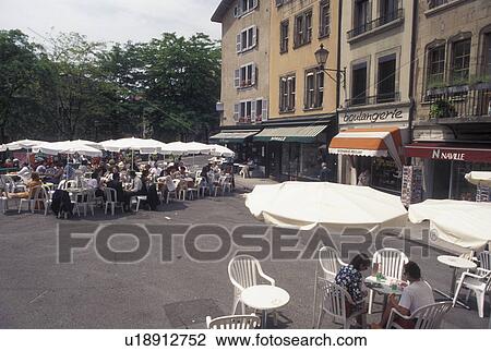 outdoor cafT, Geneva, Switzerland, Outdoor cafT at Place du Bourg de Four in the old town of the city of Geneva. View Large Photo Image Stock Image - outdoor cafT, Geneva, Switzerland, Outdoor cafT at Place du Bourg de Four in the old town of the city of Geneva.. Fotosearch