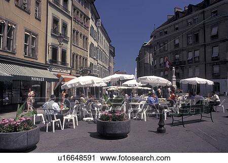 outdoor cafT, Switzerland, Geneva, Outdoor cafT at Place du Bourg de Four in the old town of the city of Geneva. View Large Photo Image Stock Image - outdoor cafT, Switzerland, Geneva, Outdoor cafT at Place du Bourg de Four in the old town of the city of Geneva.. Fotosearch