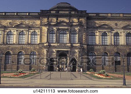 Stock Image -  palace, Dresden, Germany, Sachen, Saxony, Europe, The Zwinger a baroque palace built in 1728.. Fotosearch