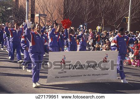 parade, Christmas, Atlanta, GA, Georgia, The Atlanta Committee for the 1996 Olympic Games march in the 1995 Egleston Children's Hospital Christmas Parade in downtown Atlanta. View Large Photo Image Stock Image - parade, Christmas, Atlanta, GA, Georgia, The Atlanta Committee for the 1996 Olympic Games march in the 1995 Egleston Children's Hospital Christmas Parade in downtown Atlanta.. Fotosearch