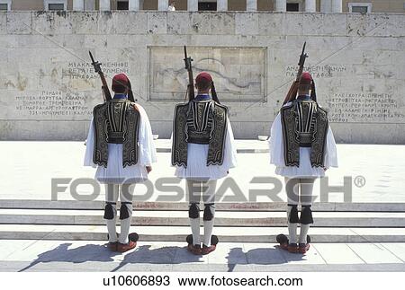 Parliament, Athens, Greece, Europe, Changing of the Guards (evzones) ceremony at the House of the Greek Parliament at Plateia Syntagmatos (Constitution Square) in downtown Athens. View Large Photo Image Stock Image - Parliament, Athens, Greece, Europe, Changing of the Guards (evzones) ceremony at the House of the Greek Parliament at Plateia Syntagmatos (Constitution Square) in downtown Athens.. Fotosearch