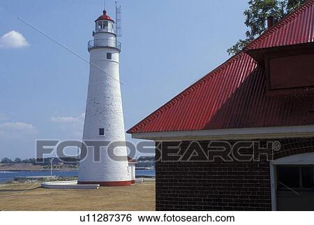 Port Huron, MI, Lake Huron, Michigan, Gratiot Lighthouse on Lake Huron at Port Huron. View Large Photo Image Stock Photograph - Port Huron, MI, Lake Huron, Michigan, Gratiot Lighthouse on Lake Huron at Port Huron.. Fotosearch
