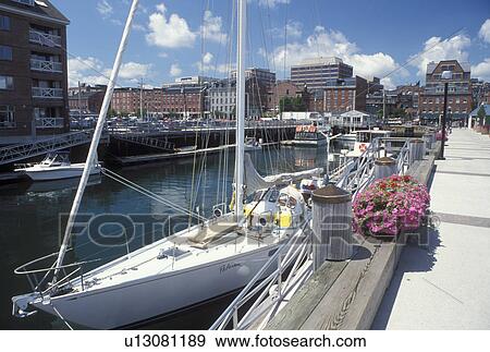Portland, ME, Maine, Boats docked along the waterfront on Portland Harbor on Casco Bay. View Large Photo Image Stock Photo - Portland, ME, Maine, Boats docked along the waterfront on Portland Harbor on Casco Bay.. Fotosearch
