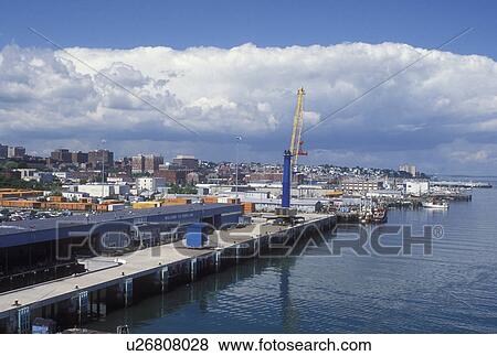 Portland, ME, Maine, International Ferry Terminal in Portland Harbor on Casco Bay in the evening. View Large Photo Image Stock Photo - Portland, ME, Maine, International Ferry Terminal in Portland Harbor on Casco Bay in the evening.. Fotosearch