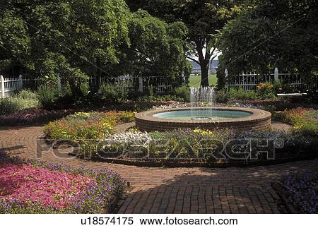 Portsmouth, New Hampshire, NH, Fountain at Public Gardens in Portsmouth. View Large Photo Image Stock Photography - Portsmouth, New Hampshire, NH, Fountain at Public Gardens in Portsmouth. . Fotosearch