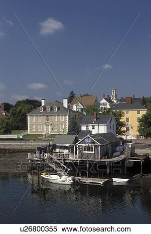 Portsmouth, NH, New Hampshire, Scenic view of Portsmouth and Portsmouth Harbor along the Piscataqua River. View Large Photo Image Stock Photography - Portsmouth, NH, New Hampshire, Scenic view of Portsmouth and Portsmouth Harbor along the Piscataqua River.. Fotosearch