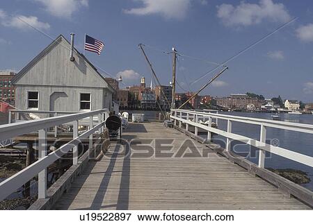 Portsmouth, NH, New Hampshire, View of Portsmouth and Portsmouth Harbor along the Piscataqua River from Badgers Island. View Large Photo Image Stock Photo - Portsmouth, NH, New Hampshire, View of Portsmouth and Portsmouth Harbor along the Piscataqua River from Badgers Island.. Fotosearch