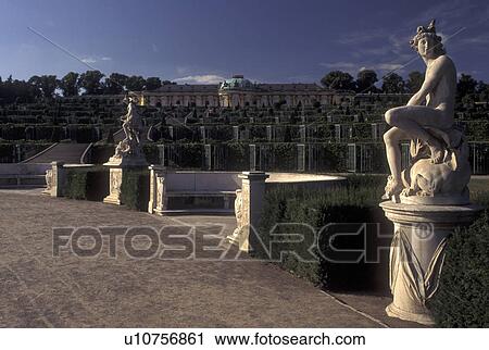 Potsdam, Germany, Brandenburg, Europe, Statue on the grounds of Schloss Sanssouci View Large Photo Image Stock Image - Potsdam, Germany, Brandenburg, Europe, Statue on the grounds of Schloss Sanssouci. Fotosearch