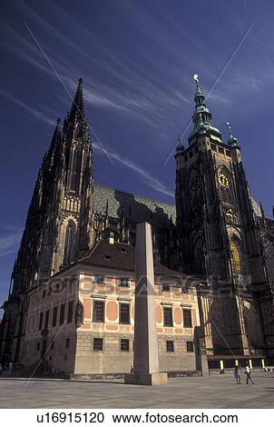 Prague Castle, church, Prague, Czech Republic, Praha, Central Bohemia, Europe, St. Vitus Cathedral at Prague Castle. View Large Photo Image Stock Image - Prague Castle, church, Prague, Czech Republic, Praha, Central Bohemia, Europe, St. Vitus Cathedral at Prague Castle.. Fotosearch