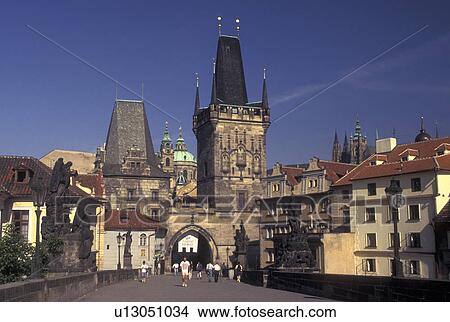 Picture -  Prague, Charles Bridge, Czech Republic, Praha, Central Bohemia. Fotosearch