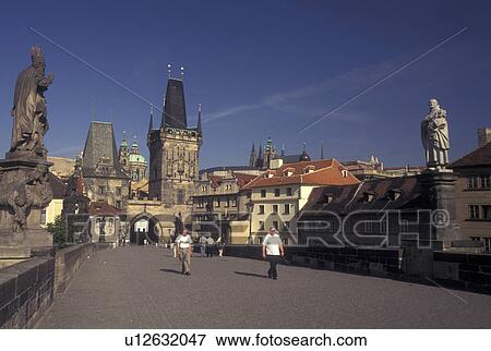 Prague, Charles Bridge, Czech Republic, Praha, Central Bohemia View Large Photo Image Stock Photo - Prague, Charles Bridge, Czech Republic, Praha, Central Bohemia. Fotosearch