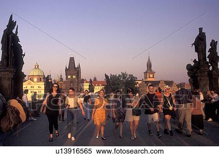Prague, Charles Bridge, Czech Republic, Praha, Central Bohemia View Large Photo Image Stock Photography - Prague, Charles Bridge, Czech Republic, Praha, Central Bohemia. Fotosearch