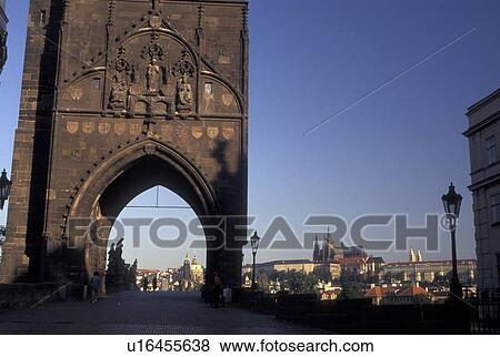 Prague, Charles Bridge Gate, Czech Republic, Praha, Central Bohemia, Old Town Bridge Tower View Large Photo Image Stock Photo - Prague, Charles Bridge Gate, Czech Republic, Praha, Central Bohemia, Old Town Bridge Tower. Fotosearch