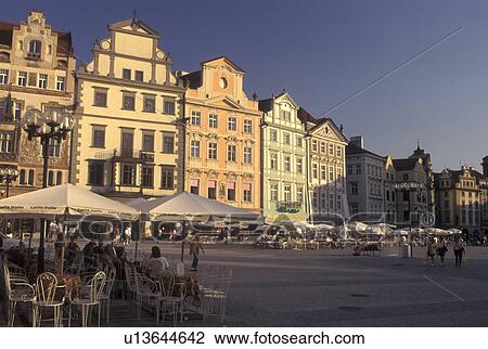 Prague, Czech Republic, Praha, Central Bohemia, Outdoor cafTs in Old Town Square in the city of Prague. View Large Photo Image Stock Image - Prague, Czech Republic, Praha, Central Bohemia, Outdoor cafTs in Old Town Square in the city of Prague.. Fotosearch