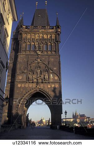 Prague, Czech Republic, Praha, Central Bohemia, Charles Bridge Gate, Old Town Bridge Tower View Large Photo Image Stock Photograph - Prague, Czech Republic, Praha, Central Bohemia, Charles Bridge Gate, Old Town Bridge Tower. Fotosearch