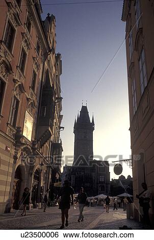 Prague, Czech Republic, Praha, Central Bohemia, Old Town Hall in Old Town Square in the city of Prague. View Large Photo Image Stock Photograph - Prague, Czech Republic, Praha, Central Bohemia, Old Town Hall in Old Town Square in the city of Prague.. Fotosearch
