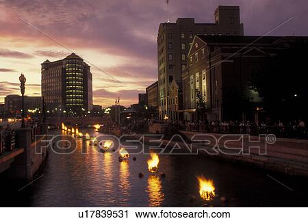 Providence, RI, Rhode Island, Waterfire Providence along Providence River in downtown Providence in the evening. View Large Photo Image Stock Image - Providence, RI, Rhode Island, Waterfire Providence along Providence River in downtown Providence in the evening.. Fotosearch