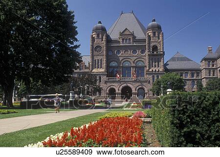 Stock Photo -  Provincial Parliament, Toronto, Canada, Ontario, Ontario Legislative Building in Queen's Park in downtown Toronto. . Fotosearch
