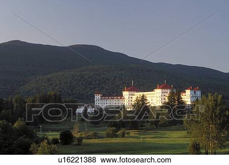 resort, Bretton Woods, NH, hotel, New Hampshire, Scenic view of Historic Mount Washington Hotel & Resort in the White Mountain National Forest. View Large Photo Image Stock Photo - resort, Bretton Woods, NH, hotel, New Hampshire, Scenic view of Historic Mount Washington Hotel & Resort in the White Mountain National Forest.. Fotosearch