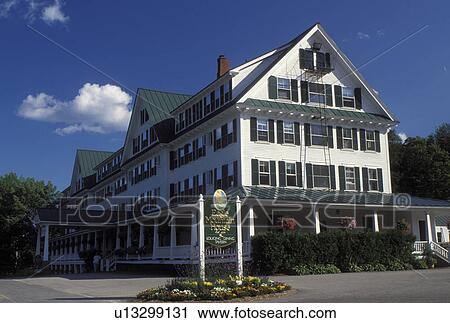 Stock Image -  resort, Jackson, NH, New Hampshire, The Wentworth Resort Hotel in the town of Jackson.. Fotosearch
