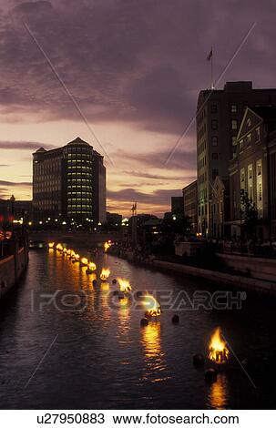 RI, Providence, Rhode Island, Waterfire Providence along Providence River in downtown Providence in the evening. View Large Photo Image Stock Image - RI, Providence, Rhode Island, Waterfire Providence along Providence River in downtown Providence in the evening.. Fotosearch