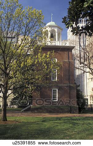 Stock Photography -  Richmond, VA, Virginia, Bell Tower at the Visitor Center on Capitol Square in the capital city of Richmond.. Fotosearch