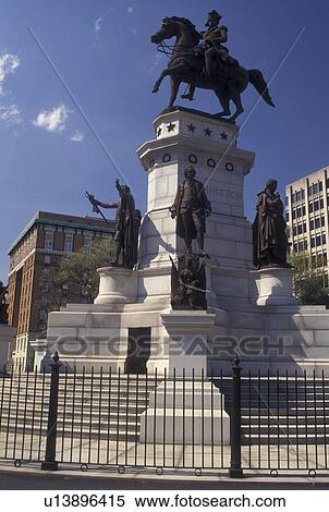 Richmond, VA, Virginia, Washington Monument the Crawford equestrian statue surrounded by figures of Thomas Jefferson, Patrick Henry, John Marshall, Andrew Lewis, and General Thomas Nelson Jr. on Capitol Square in Richmond. View Large Photo Image Stock Photography - Richmond, VA, Virginia, Washington Monument the Crawford equestrian statue surrounded by figures of Thomas Jefferson, Patrick Henry, John Marshall, Andrew Lewis, and General Thomas Nelson Jr. on Capitol Square in Richmond.. Fotosearch