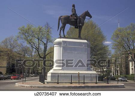Richmond, Virginia, VA, Equestrian Statue of Stonewall Jackson on Historic Monument Avenue in Richmond. View Large Photo Image Stock Photo - Richmond, Virginia, VA, Equestrian Statue of Stonewall Jackson on Historic Monument Avenue in Richmond.. Fotosearch
