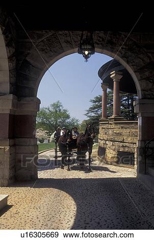 Richmond, Virginia, VA, Maymont, Carriage ride through archway of the estate at Maymont House View Large Photo Image Stock Photo - Richmond, Virginia, VA, Maymont, Carriage ride through archway of the estate at Maymont House. Fotosearch