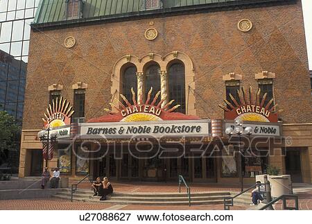 Rochester, MN, Minnesota, Barnes & Noble Bookstore housed in historic Chateau Theater in downtown Rochester. View Large Photo Image Stock Photo - Rochester, MN, Minnesota, Barnes & Noble Bookstore housed in historic Chateau Theater in downtown Rochester.. Fotosearch