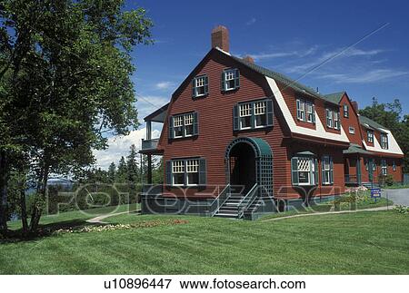 Roosevelt Cottage, Campobello Island, New Brunswick, Canada, Bay of Fundy, Roosevelt Cottage at Roosevelt Campobello International Park on Campobello Island. View Large Photo Image Stock Photo - Roosevelt Cottage, Campobello Island, New Brunswick, Canada, Bay of Fundy, Roosevelt Cottage at Roosevelt Campobello International Park on Campobello Island.. Fotosearch
