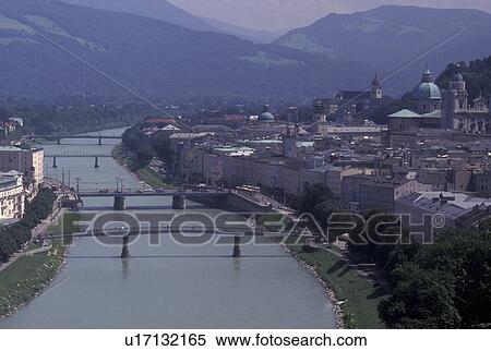 Salzburg, Austria, Salzach River, Alps, View of the city of Salzburg the River Salzach and the mountainous countryside. View Large Photo Image Stock Photography - Salzburg, Austria, Salzach River, Alps, View of the city of Salzburg the River Salzach and the mountainous countryside.. Fotosearch