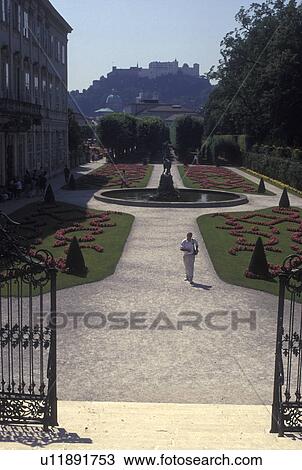 Salzburg, Austria, View of Mirabell Gardens from Mirabell Palace in Salzburg View Large Photo Image Stock Image - Salzburg, Austria, View of Mirabell Gardens from Mirabell Palace in Salzburg . Fotosearch