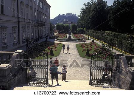 Salzburg, Austria, View of Mirabell Gardens from Mirabell Palace in Salzburg View Large Photo Image Stock Image - Salzburg, Austria, View of Mirabell Gardens from Mirabell Palace in Salzburg . Fotosearch
