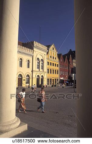 Schwerin, Germany, Europe, Mecklenburg-Pomerania, Town center at Markt in downtown Schwerin. View Large Photo Image Stock Image - Schwerin, Germany, Europe, Mecklenburg-Pomerania, Town center at Markt in downtown Schwerin.. Fotosearch