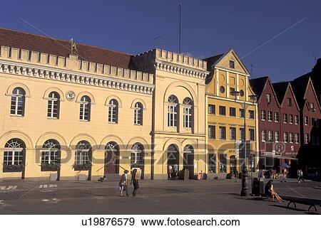 Schwerin, Germany, Europe, Mecklenburg-Pomerania, Town center at Markt in downtown Schwerin. View Large Photo Image Stock Photo - Schwerin, Germany, Europe, Mecklenburg-Pomerania, Town center at Markt in downtown Schwerin.. Fotosearch